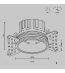 Frameless flush-mounted lamps - trimless - Maytoni Round Flush Mount Frameless LED Putty 12W 880lm 3000K Black DL058-12W3K-TRS-B - product 6