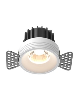 Maytoni Round Flush Mount Frameless LED Putty 12W 920lm 3000K White DL058-12W3K-TRS-W