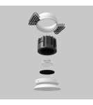 Frameless flush-mounted lamps - trimless - Maytoni Round Flush Mount Frameless LED Putty 12W 920lm 3000K White DL058-12W3K-TRS-W - product 5
