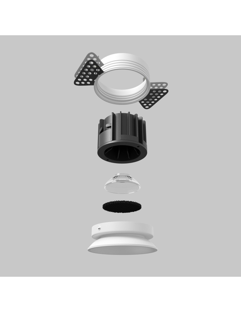 Frameless flush-mounted lamps - trimless - Maytoni Round Flush Mount Frameless LED Putty 12W 920lm 3000K White DL058-12W3K-TRS-W - product kolory-swiatla.pl 5