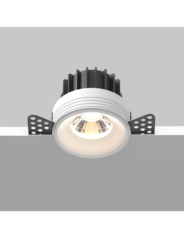 Frameless flush-mounted lamps - trimless - Maytoni Round Flush Mount Frameless LED Putty 12W 920lm 3000K White DL058-12W3K-TRS-W - product kolory-swiatla.pl 6