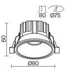 LED flush-mounted lamps - Maytoni Round Flush Mount LED 12W 920lm 3000K White DL058-12W3K-W. - product 8