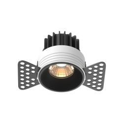 Maytoni Round Podtynkowa Bezramkowa do Szpachlowania LED 7W 450lm 3000K Black DL058-7W3K-TRS-B