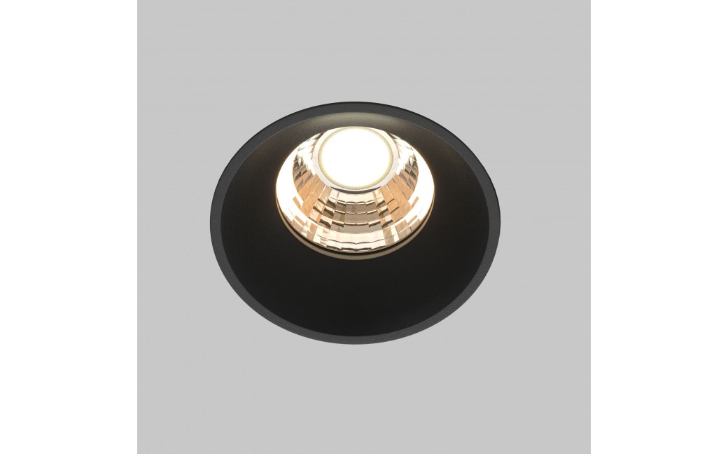 Maytoni Round Podtynkowa Bezramkowa do Szpachlowania LED 7W 450lm 3000K Black DL058-7W3K-TRS-B