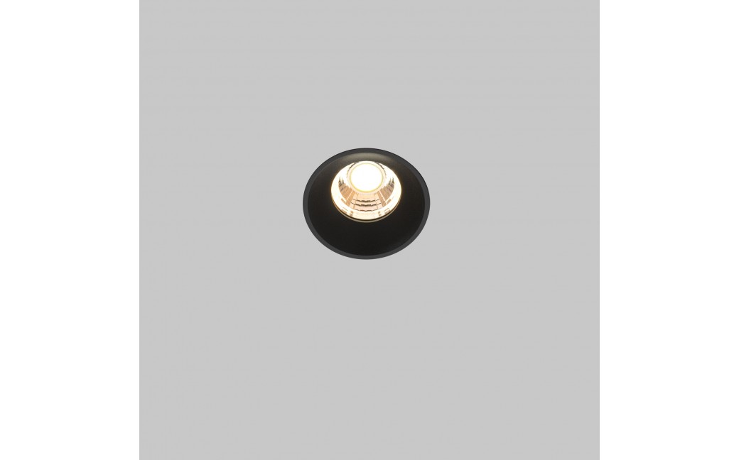 Maytoni Round Podtynkowa Bezramkowa do Szpachlowania LED 7W 450lm 3000K Black DL058-7W3K-TRS-B