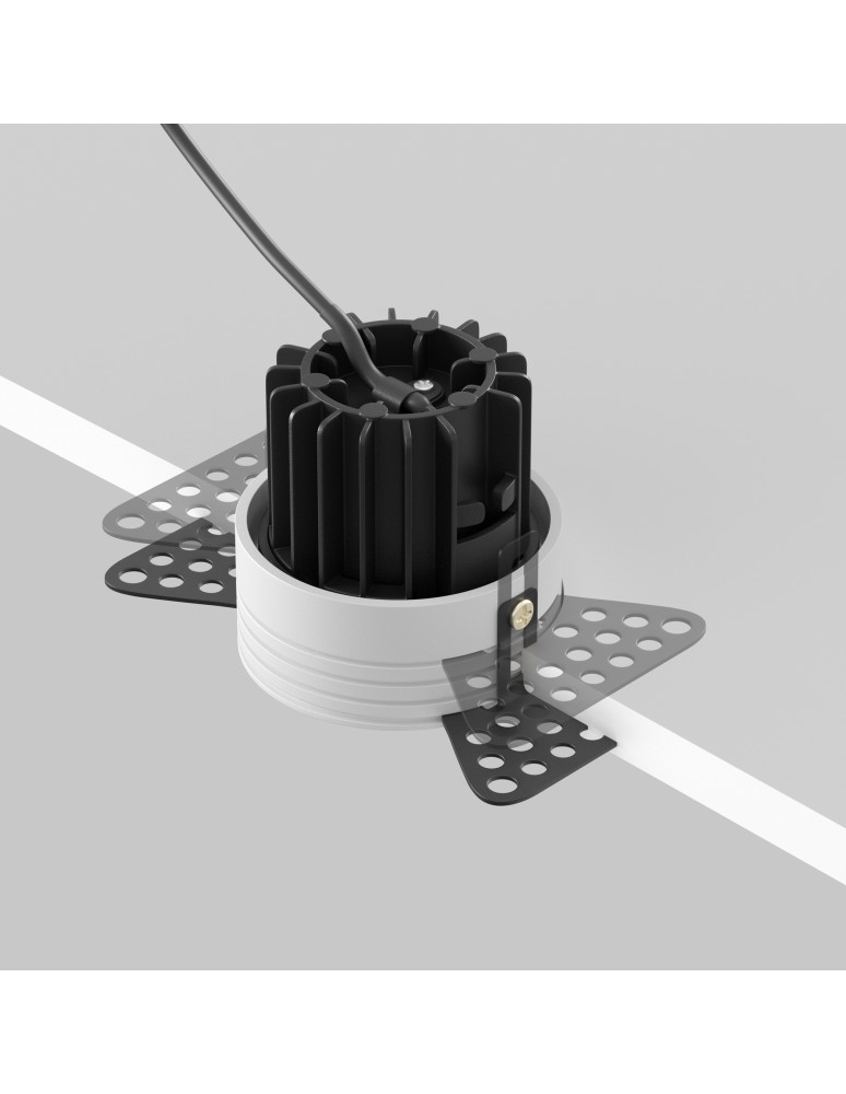 Frameless flush-mounted lamps - trimless - Maytoni Round Flush Mounted Frameless LED Putty 7W 450lm 3000K Black DL058-7W3K-TRS-B - product kolory-swiatla.pl 4