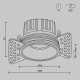 Maytoni Round Podtynkowa Bezramkowa do Szpachlowania LED 7W 450lm 3000K Black DL058-7W3K-TRS-B