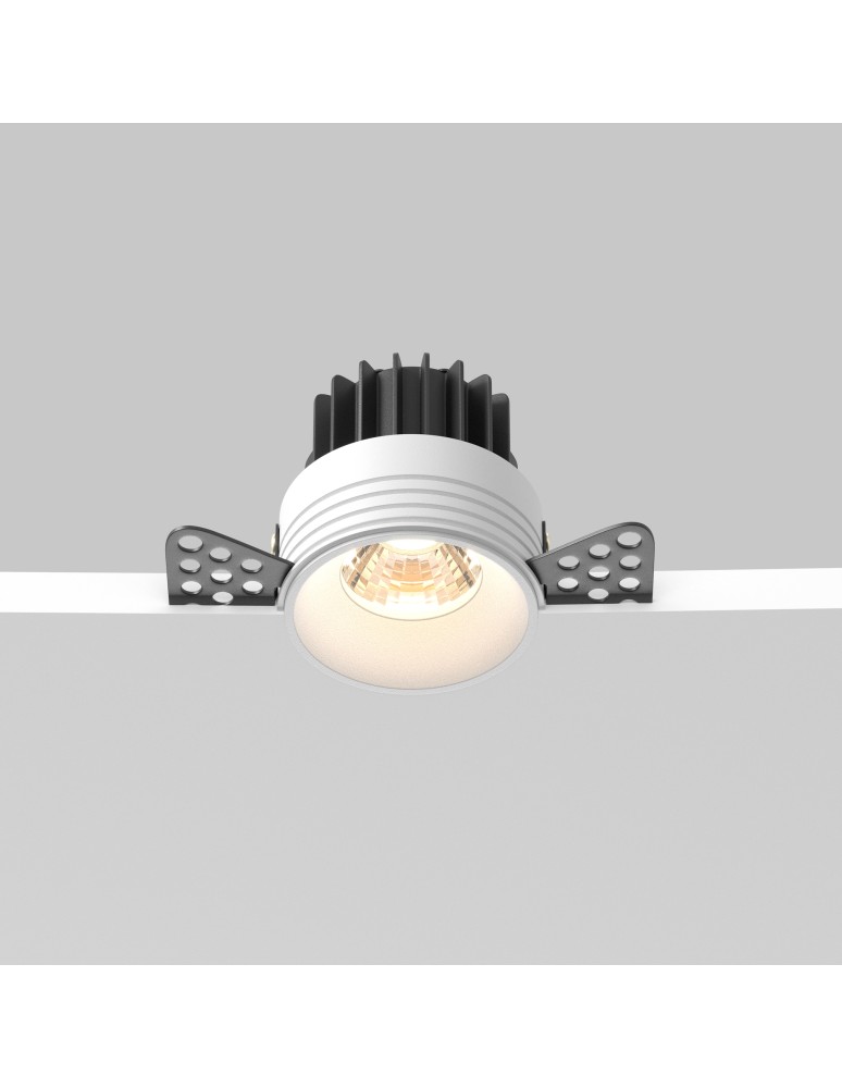 Frameless flush-mounted lamps - trimless - Maytoni Round Flush Mounted Frameless LED Putty 7W 460lm 3000K White DL058-7W3K-TRS-W - product kolory-swiatla.pl 5