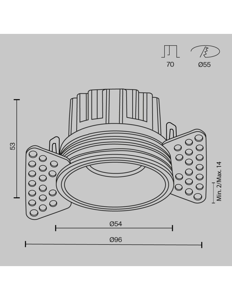 Frameless flush-mounted lamps - trimless - Maytoni Round Flush Mounted Frameless LED Putty 7W 460lm 3000K White DL058-7W3K-TRS-W - product kolory-swiatla.pl 6
