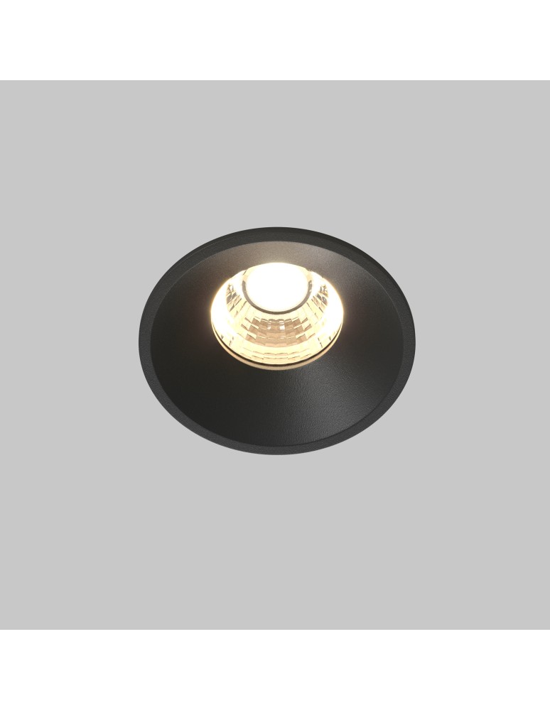 LED flush-mounted lamps - Maytoni Round Flush Mount LED 7W 450lm 3000K Black DL058-7W3K-B - product kolory-swiatla.pl 3