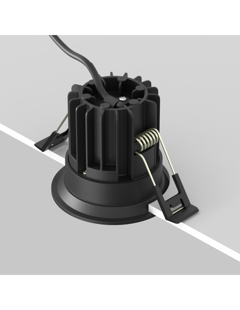 LED flush-mounted lamps - Maytoni Round Flush Mount LED 7W 450lm 3000K Black DL058-7W3K-B - product kolory-swiatla.pl 4