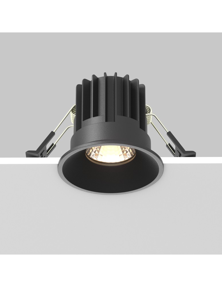 LED flush-mounted lamps - Maytoni Round Flush Mount LED 7W 450lm 3000K Black DL058-7W3K-B - product kolory-swiatla.pl 6