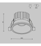 LED flush-mounted lamps - Maytoni Round Flush Mount LED 7W 450lm 3000K Black DL058-7W3K-B - product 7