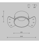 Frameless flush-mounted lamps - trimless - Maytoni Share Flush-mounted frameless putty 1xGU10 20W White DL051-01-GU10-RD-W - product 6