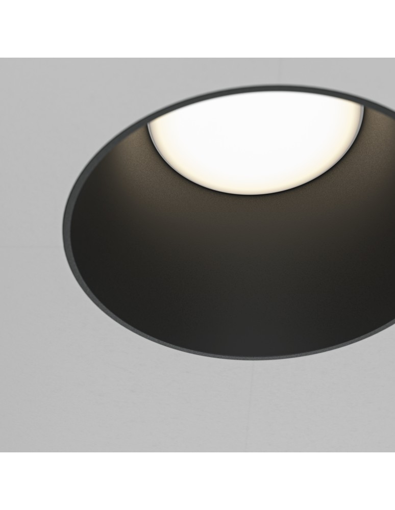 Frameless flush-mounted lamps - trimless - Maytoni Share Flush-mounted frameless putty 1xGU10 20W Black DL051-01-GU10-RD-WB - product kolory-swiatla.pl 2