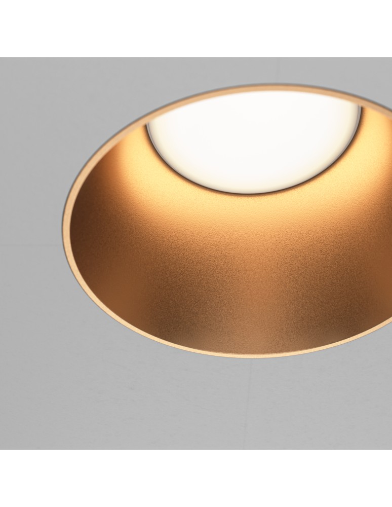 Frameless flush-mounted lamps - trimless - Maytoni Share Flush-mounted frameless putty 1xGU10 20W Gold Matte DL051-01-GU10-RD-WMG - product kolory-swiatla.pl 2