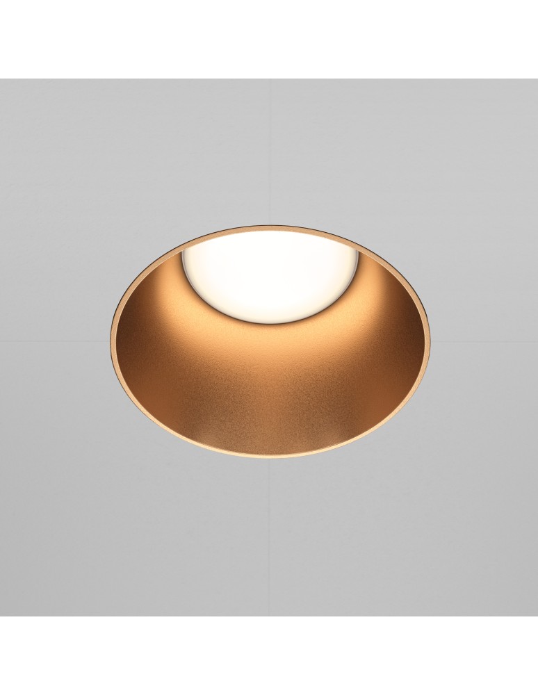 Frameless flush-mounted lamps - trimless - Maytoni Share Flush-mounted frameless putty 1xGU10 20W Gold Matte DL051-01-GU10-RD-WMG - product kolory-swiatla.pl 3