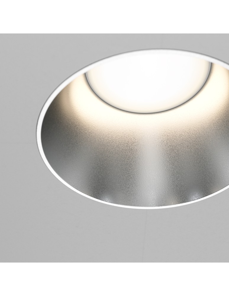 Frameless flush-mounted lamps - trimless - Maytoni Share Flush-mounted frameless putty 1xGU10 20W Silver Matte DL051-01-GU10-RD-WS - product kolory-swiatla.pl 2