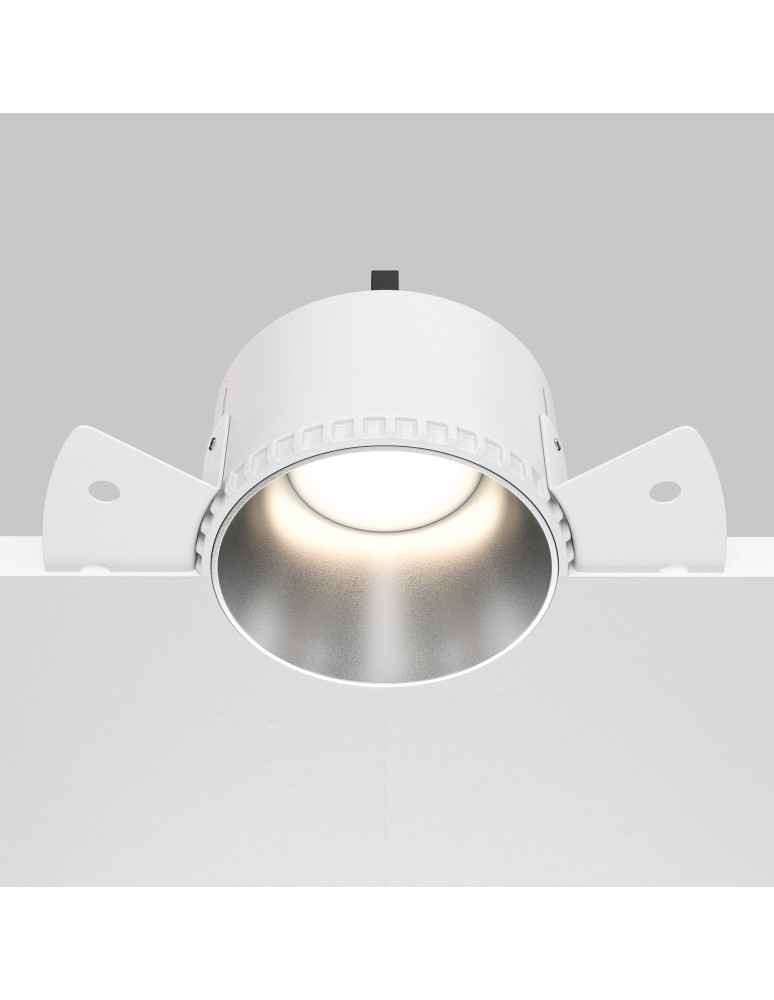 Frameless flush-mounted lamps - trimless - Maytoni Share Flush-mounted frameless putty 1xGU10 20W Silver Matte DL051-01-GU10-RD-WS - product kolory-swiatla.pl 5