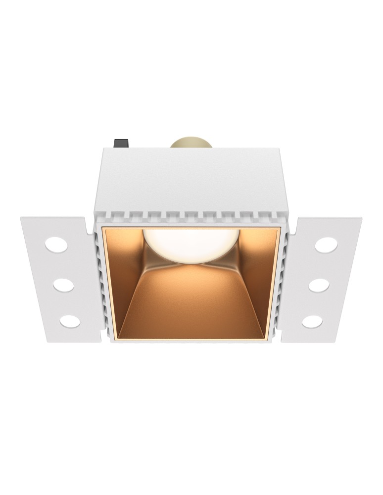 Frameless flush-mounted lamps - trimless - Maytoni Share Flush-mounted frameless putty 1xGU10 20W Gold Matte DL051-01-GU10-SQ-WMG - product kolory-swiatla.pl 1