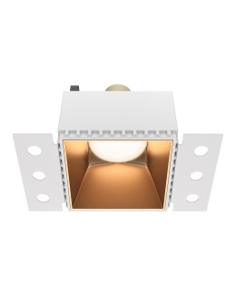 Maytoni Share Podtynkowa Bezramkowa do Szpachlowania 1xGU10 20W Złoty Mat DL051-01-GU10-SQ-WMG