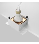 Frameless flush-mounted lamps - trimless - Maytoni Share Flush-mounted frameless putty 1xGU10 20W Gold Matte DL051-01-GU10-SQ-WMG - product 4