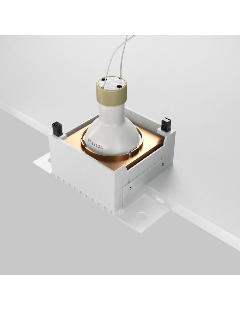 Frameless flush-mounted lamps - trimless - Maytoni Share Flush-mounted frameless putty 1xGU10 20W Gold Matte DL051-01-GU10-SQ-WMG - product kolory-swiatla.pl 4