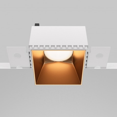 Maytoni Share Podtynkowa Bezramkowa do Szpachlowania 1xGU10 20W Złoty Mat DL051-01-GU10-SQ-WMG