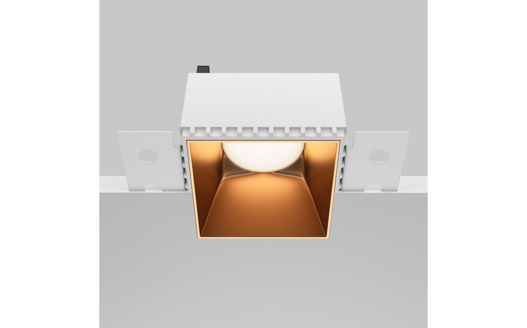 Maytoni Share Podtynkowa Bezramkowa do Szpachlowania 1xGU10 20W Złoty Mat DL051-01-GU10-SQ-WMG