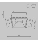 Frameless flush-mounted lamps - trimless - Maytoni Share Flush-mounted frameless putty 1xGU10 20W Gold Matte DL051-01-GU10-SQ-WMG - product 6