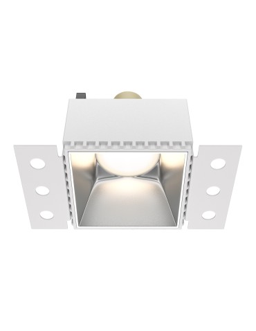 Maytoni Share Podtynkowa Bezramkowa do Szpachlowania 1xGU10 20W Srebrny Mat DL051-01-GU10-SQ-WS