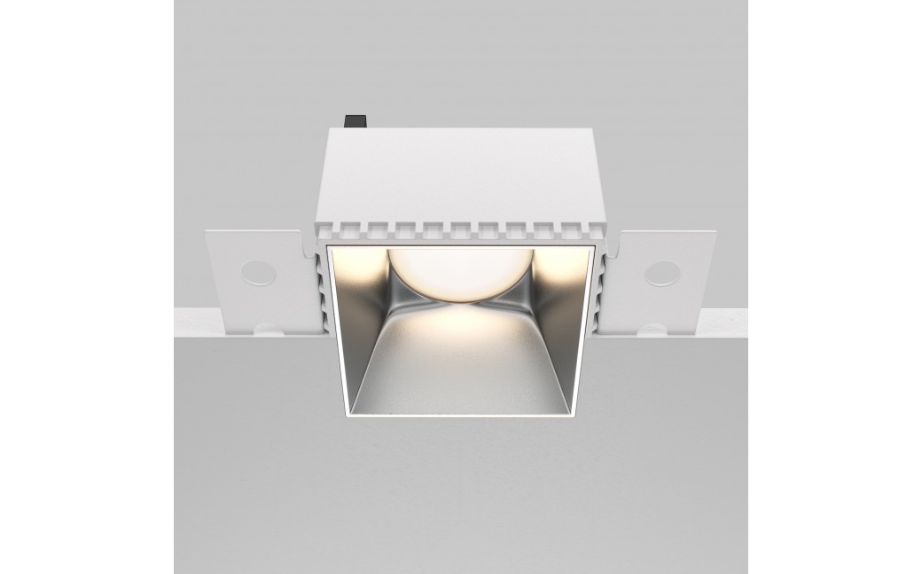 Maytoni Share Podtynkowa Bezramkowa do Szpachlowania 1xGU10 20W Srebrny Mat DL051-01-GU10-SQ-WS