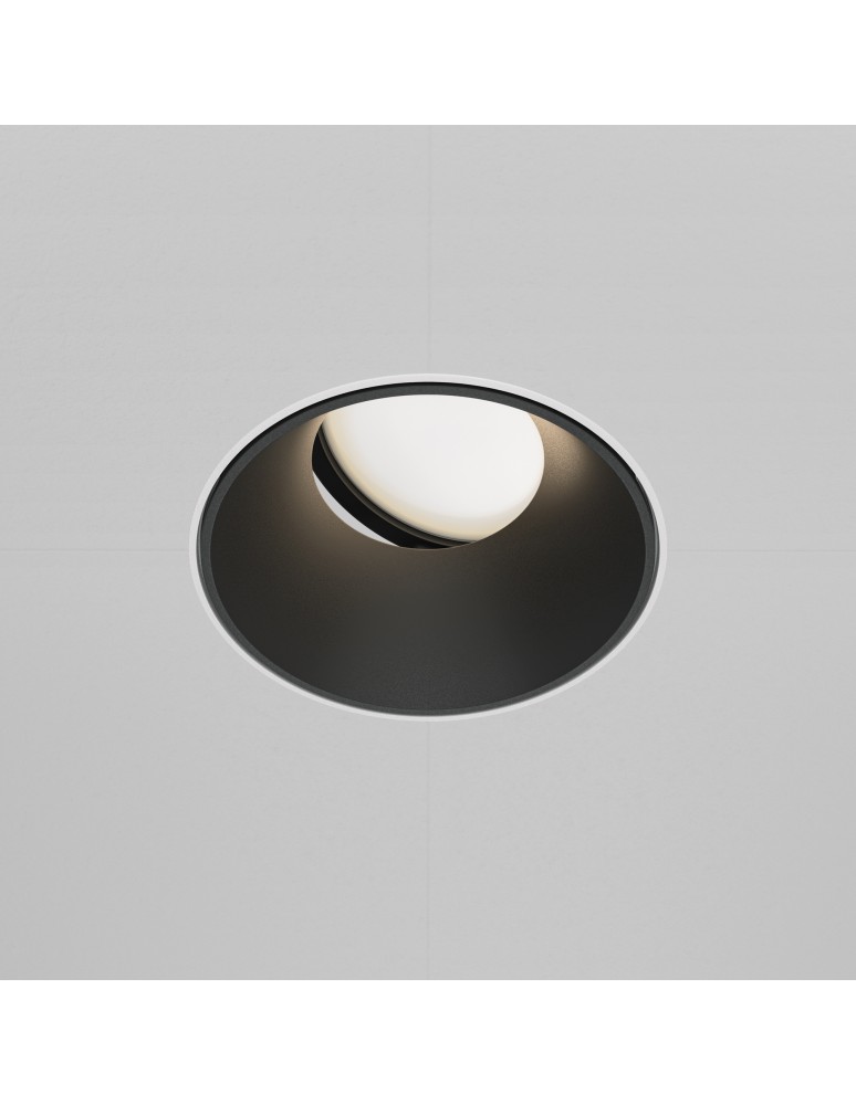 Frameless flush-mounted lamps - trimless - Maytoni Share Flush-mounted frameless putty 1xGU10 10W White, Black DL051-U-2WB - product kolory-swiatla.pl 5