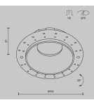 Frameless flush-mounted lamps - trimless - Maytoni Share Flush-mounted frameless putty 1xGU10 10W White, Black DL051-U-2WB - product 8