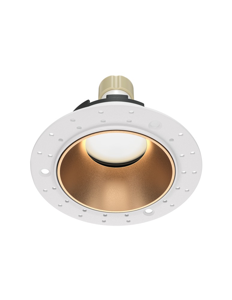 Frameless flush-mounted lamps - trimless - Maytoni Share Flush-mounted Frameless Putty 1xGU10 10W White, Gold Matte DL051-U-2WMG - product kolory-swiatla.pl 1