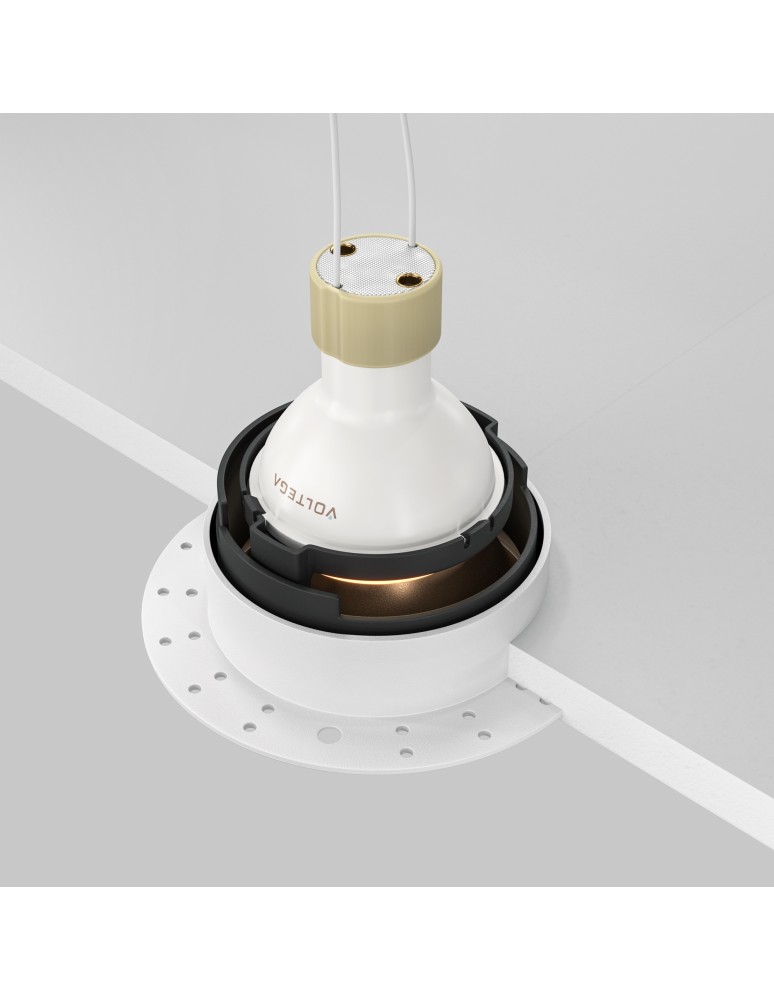 Frameless flush-mounted lamps - trimless - Maytoni Share Flush-mounted Frameless Putty 1xGU10 10W White, Gold Matte DL051-U-2WMG - product kolory-swiatla.pl 5