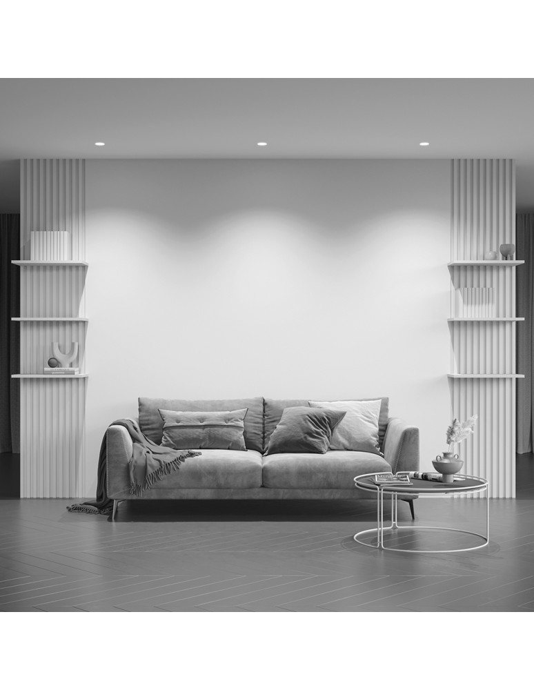 Frameless flush-mounted lamps - trimless - Maytoni Share Flush-mounted Frameless Putty 1xGU10 10W White, Gold Matte DL051-U-2WMG - product kolory-swiatla.pl 8