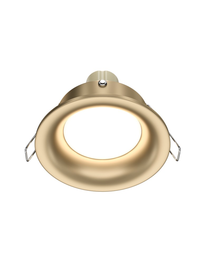 Gold flush-mounted lamps - Maytoni Slim Flush Mounted 1xGU10 50W Gold Mat DL027-2-01-MG - product kolory-swiatla.pl 1