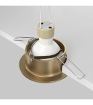 Gold flush-mounted lamps - Maytoni Slim Flush Mounted 1xGU10 50W Gold Mat DL027-2-01-MG - product 4