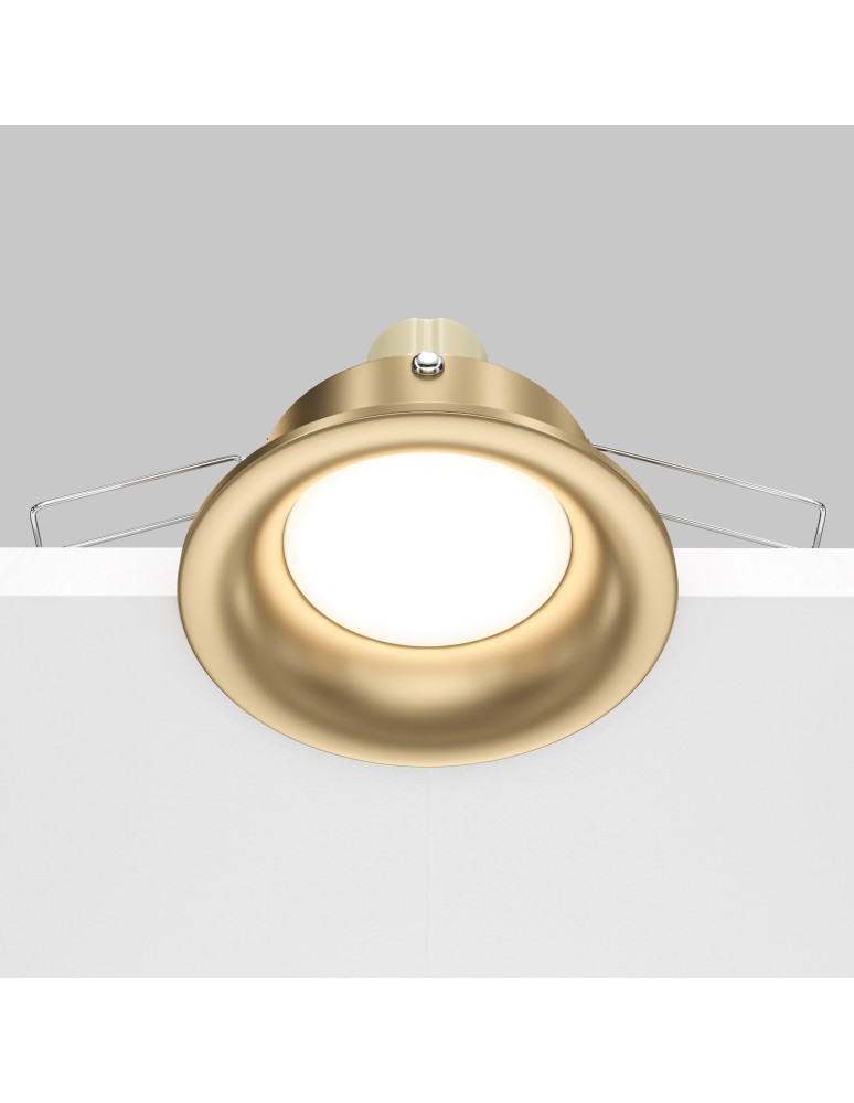 Gold flush-mounted lamps - Maytoni Slim Flush Mounted 1xGU10 50W Gold Mat DL027-2-01-MG - product kolory-swiatla.pl 5