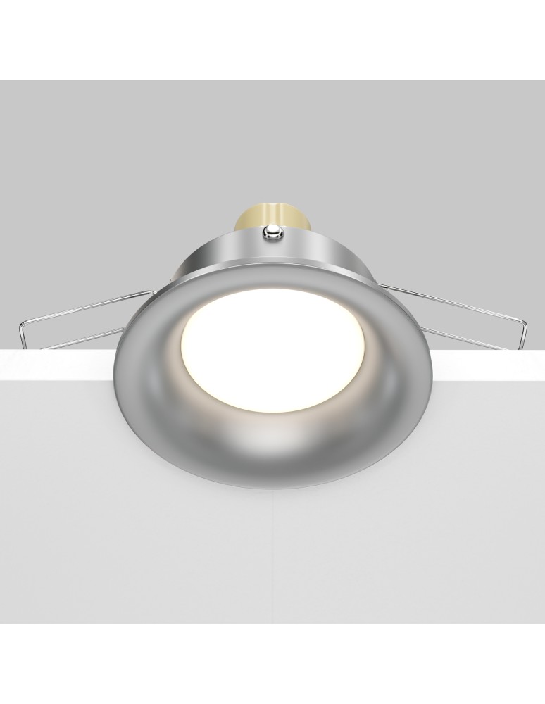 Round flush-mounted lamps - Maytoni Slim Flush Mounted 1xGU10 50W Silver DL027-2-01-S - product kolory-swiatla.pl 5