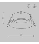 Round flush-mounted lamps - Maytoni Slim Flush Mounted 1xGU10 50W Silver DL027-2-01-S - product 6