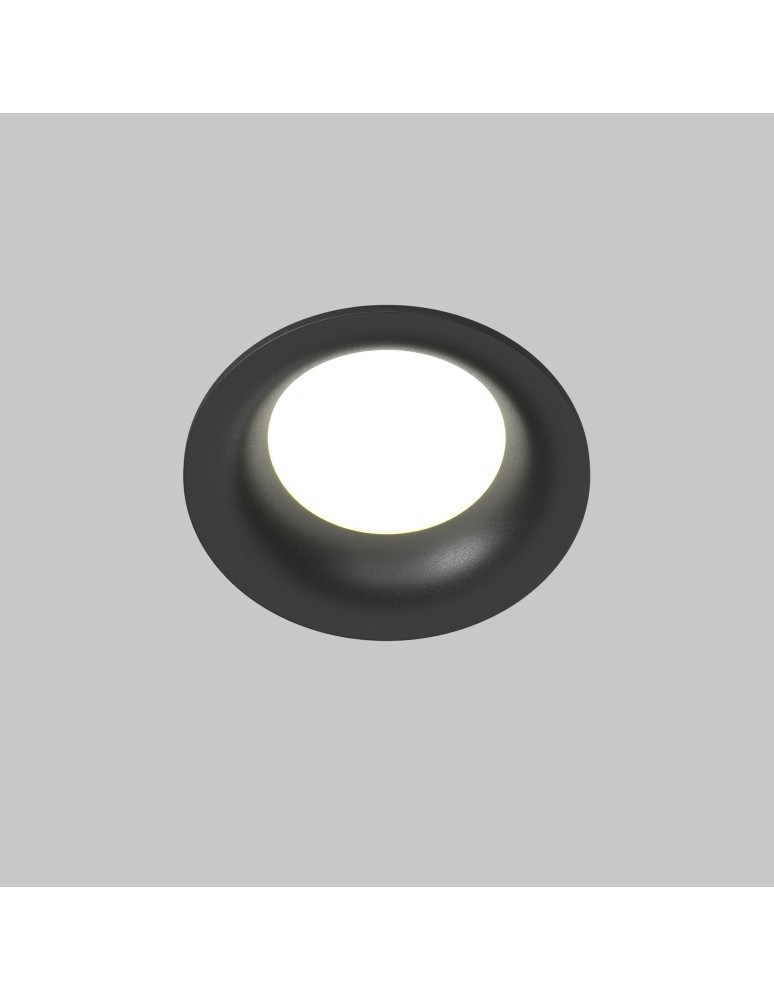 Flush-mounted hermetic lamps - Maytoni Slim Flush Mounted 1xGU10 50W IP65 Black DL088-GU10-RD-B - product kolory-swiatla.pl 3