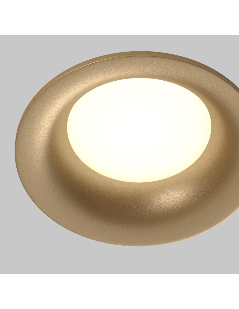 Flush-mounted hermetic lamps - Maytoni Slim Flush Mounted 1xGU10 50W IP65 Gold Mat DL088-GU10-RD-MG - product kolory-swiatla.pl 2