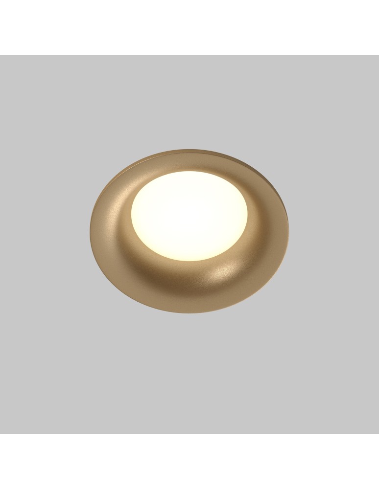 Flush-mounted hermetic lamps - Maytoni Slim Flush Mounted 1xGU10 50W IP65 Gold Mat DL088-GU10-RD-MG - product kolory-swiatla.pl 3