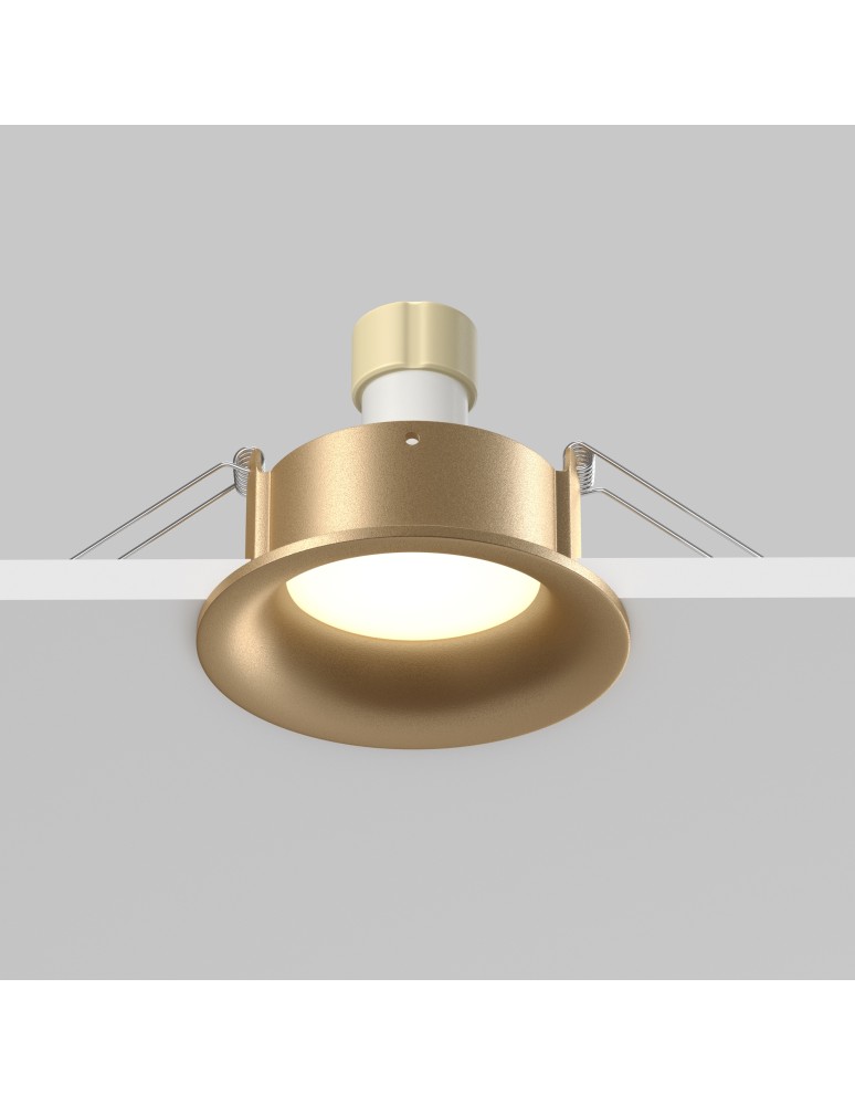 Flush-mounted hermetic lamps - Maytoni Slim Flush Mounted 1xGU10 50W IP65 Gold Mat DL088-GU10-RD-MG - product kolory-swiatla.pl 5