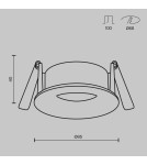 Flush-mounted hermetic lamps - Maytoni Slim Flush Mounted 1xGU10 50W IP65 White DL088-GU10-RD-W - product 6