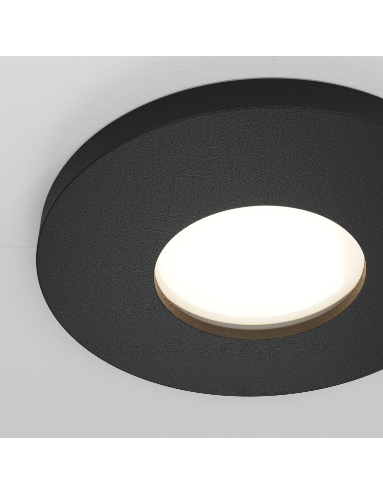 Flush-mounted hermetic lamps - Maytoni Stark Flush Mounted 1xGU10 50W IP65 Black DL083-01-GU10-RD-B - product kolory-swiatla.pl 2