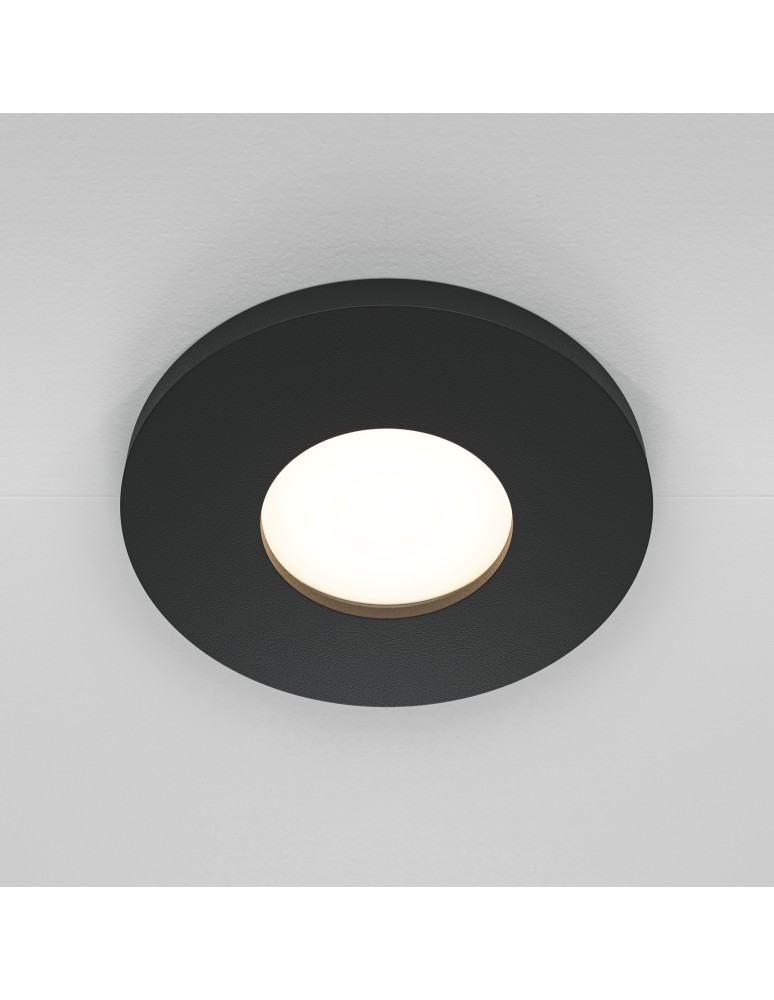 Flush-mounted hermetic lamps - Maytoni Stark Flush Mounted 1xGU10 50W IP65 Black DL083-01-GU10-RD-B - product kolory-swiatla.pl 3