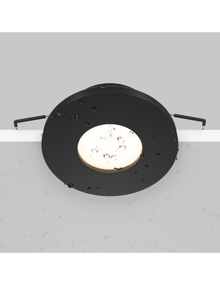 Flush-mounted hermetic lamps - Maytoni Stark Flush Mounted 1xGU10 50W IP65 Black DL083-01-GU10-RD-B - product kolory-swiatla.pl 5